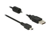 Kabel USB - USB (M) do mini-USB typ B (M) - USB 2.0 - 2 m - černá