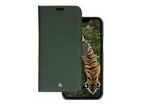 Pouzdro s klopou pro mobilní telefon - 2-v-1 - písmové hnědé úplety z udržitelné kůže - evergreen - pro Apple iPhone 14 Plus