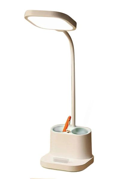 Platinet PDL008 stolní LED lampa 5W stmíbatelná, integrovaná baterie 2400mAh, USB port, bílá