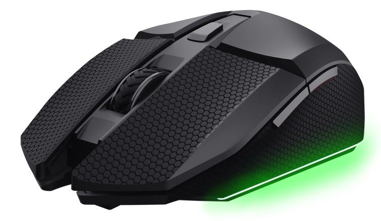Trust GXT122 FELOX+/Herní/Optická/Pro praváky/10 000 DPI/USB+BT/Černá