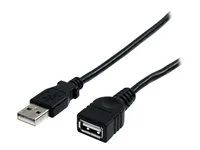10ft USB 2.0 Extension Cable - 10ft USB male female Cable (USBEXTAA10BK) - Prodlužovací šňůra USB - USB (M) do USB (F) - USB 2.0 - 3 m - černá - pro P/N: 35FCREADBK3, ICUSB2321F, ICUSB232PRO, ICUSB232V2, LTUB1MBK, MSDREADU2OTG, UUSBOTG