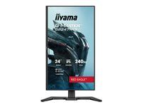 iiyama G-MASTER Red Eagle GB2471HS-B1 - LED monitor - hraní her - 24" - 1920 x 1080 Full HD (1080p) @ 240 Hz - Fast IPS - 350 cd/m² - 1000:1 - 0.3 ms - HDMI, DisplayPort - reproduktory - cerná, matná