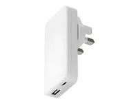 dbramante1928 re-charge Pro - Síťový adaptér - 65 Watt - 3.25 A - 2 výstupní konektory (USB-C, USB) - bílá