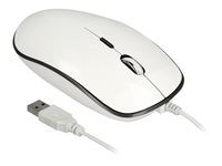 Myš - pravák a levák - optický - 4 tlačítka - kabelové - USB - antracit, lesklá bílá - maloobchod