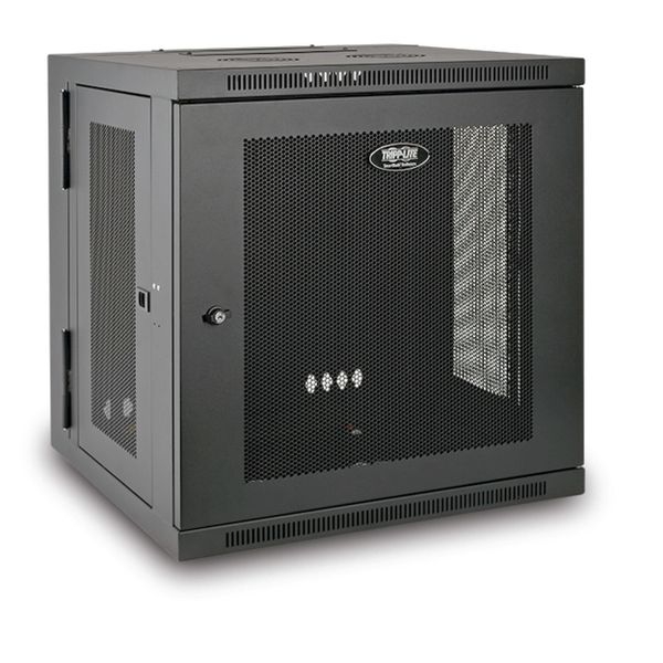 Skříň SmartRack 12U, Š=600mm, Hl=550mm, hloubka pro přepínače, montáž na stěnu