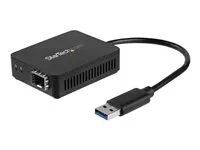 USB Ethernet adapter (US1GA30SFP) - Síťový adaptér - USB 3.0 - 1000Base-LX/1000Base-SX x 1 - černá