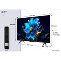 TCL P7K Smart QLED Google TV 43" 4K (43P7K)