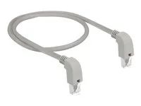 Patch kabel - RJ-45 (M) zahnutí dolů do RJ-45 (M) zahnutí dolů - 50 cm - 0.56 cm - SF/UTP - CAT 5e - neobsahuje halogen, lisovaný, licna - šedá