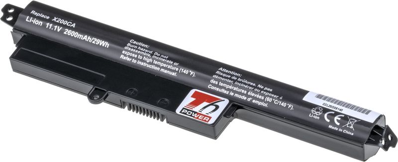 Baterie T6 Power pro Asus X200CA, X200LA, X200MA, F200CA, F200LA, F200MA, 2600mAh, 29Wh, 4cell