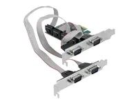 Sériový adaptér - PCIe 1.1 nízký profil - RS-232 x 4 - zelená