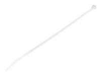 Startech 10"(25cm) Cable Ties, 1/8"(4mm) wide, 2-5/8"(68mm) Bundle Diameter, 50lb(22kg) Tensile Strength, Nylon Self Locking Zip Ties w/ Curved Tip, 94V-2/UL Listed, 100 Pack, White - Nylon 66 Plastic - TAA (CBMZT10N) - Kabelová stahovací páska - 25.4 cm - bílá - kompatibilní s TAA (balení 100)