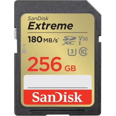 SanDisk Extreme SD karta, 256 GB, V30, U3