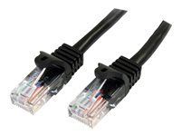 Patch kabel - RJ-45 (M) do RJ-45 (M) - 3 m - UTP - CAT 5e - provedení bez hrbolků - černá