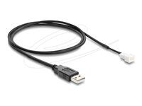 Delock - Napájecí kabel vetráku - USB (M) do 3 pinový konektor ventilátoru (M) - 5 V - 1 m