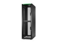 APC NetShelter SX Colocation - Rozvadec stojanový skrín - 2 x 600W x 1070D mm, se stranami - podlahové provedení - cerná - 42U - 19" - kompatibilní s TAA