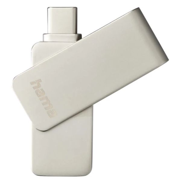 HAMA Uni-C Rotate Pro, USB Kľúč, 128GB, strieborný
