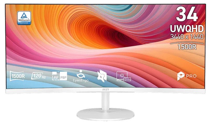 MSI Pro/MP341CQW E12/34"/VA/UWQHD/120Hz/1ms/Bílá/3R