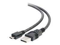 USB A to Micro USB Cable - USB 2.0 - M/M - Kabel USB - USB (M) do Micro USB typ B (M) - 3 m - černá