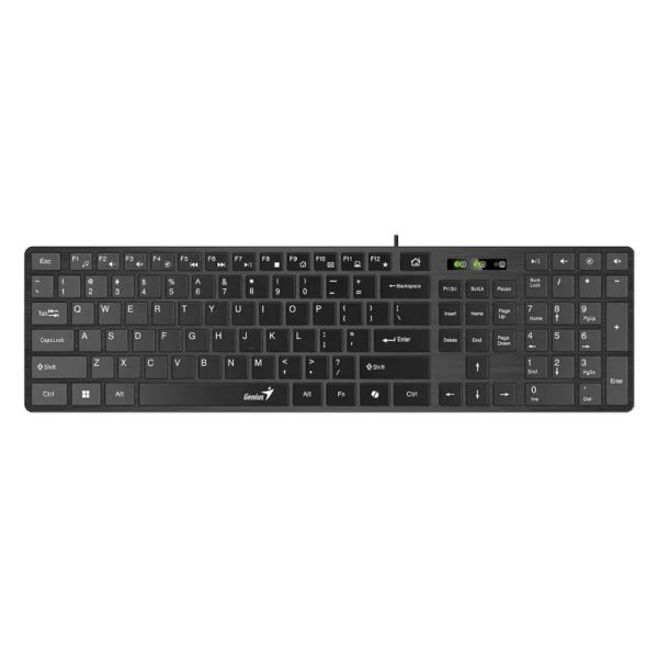 GENIUS Slimstar 126, USB klávesnice černá CZ/SK