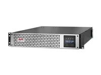 UPS (k montáži na regál) - interaktivní linka, 8x IEC C13, 1x IEC C19, SmartConnect+SmartSlot, AVR, LCD - AC 220/230/240 V - 2700 watt - 3000 VA - RS-232, USB, RJ-45 - výstupní konektory: 9 - 2U - stříbrná, černá se stříbrným předním rámem