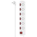 HAMA Přepěťová ochrana XL, 6x Schuko, 1,4 m, bílá