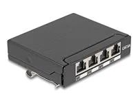 Mini Desktop Patch Panel RJ45 jack 4 por