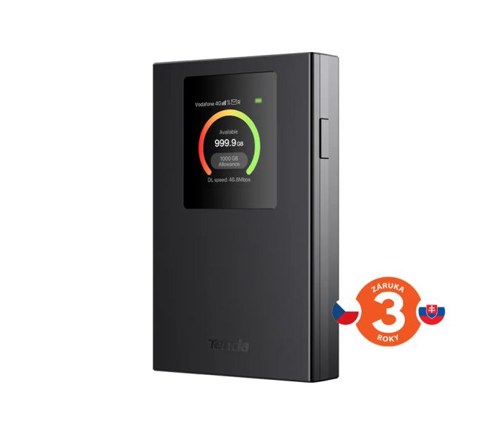 Tenda MF6 - 4G LTE mobilný AX300 WiFi 6 batériový modem router, LCD, WPA3, USB-C