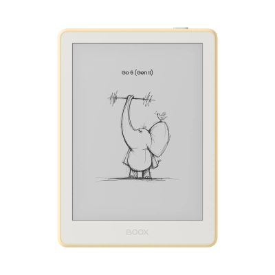 E-book ONYX BOOX GO 6 (Gen II), custard, 6" Carta 1300, 32GB, Bluetooth, Android 11, E-ink displej