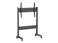 Vision X-Series VFM-F15M - Vozík - motorizovaný - pro plochý panel - 60 kg - ocel, plast, drevotrísková deska - pískovaný cerný - velikost obrazovky: 40"-86"