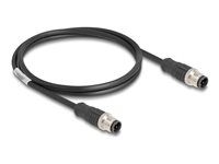 M12 Cable D-coded 4 pin male to male PVC
