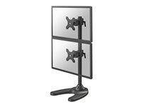 Stojan - plný pohyb - pro 2 LCD displeje - černá - velikost obrazovky: 10"-27" - stolní stojan, průchodka, upevnitelné na stůl