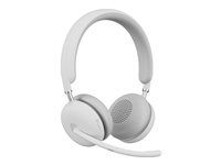 Logitech Zone Wireless 2 - Náhlavní souprava - náhlavní - Bluetooth - bezdrátový - odstranení šumu - UBS-C pres adaptér Bluetooth - belavá - certifikováno pro Microsoft Teams