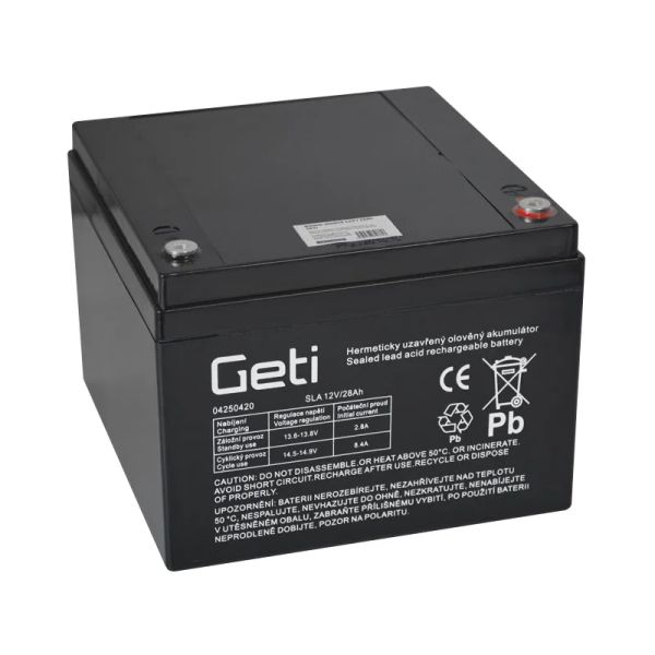 Baterie olověná 12V 28Ah GETI