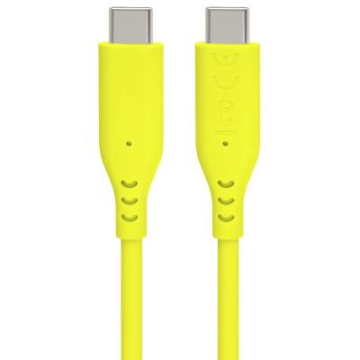 PremiumCord silikonový USB-C 60W, žlutý, 1.5m