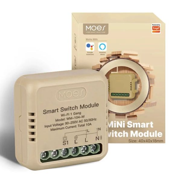 Smart ovladač osvětlení MOES Switch Module MS-104B-M WiFi Tuya