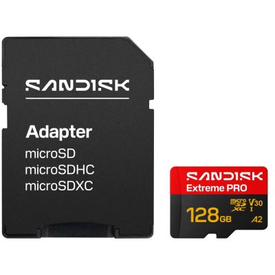 SanDisk Extreme PRO SDXC 128GB 250MB/s V30 + ada