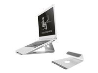 Stojan - pro notebook (počítač) - leštěný hliník - stříbrná - velikost obrazovky: 10"-17" - na stůl