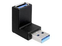 USB adaptér - USB typ A (M) do USB typ A (F) - USB 3.0 - černá