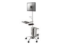 Vozík - pro LCD displej / PC vybavení - stříbrná - velikost obrazovky: 10"-27"