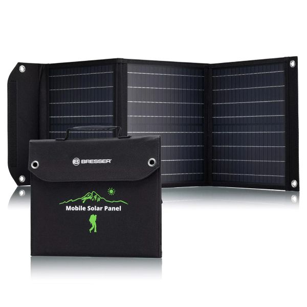 Přenosná solární nabíječka Bresser 40 wattů s USB