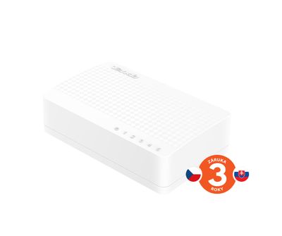 S105 5 x 10/100 Mb/s Mini Eco Switch, Desktop, Auto MDI/MDIX, do 1,5 W, fanless