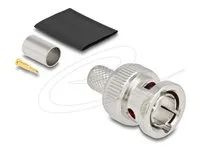 BNC plug for crimping RG6 with matching