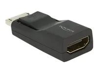 Video adaptér - DisplayPort s piny (male) do HDMI se zdířkami (female) - odstíněný - černá - podporuje 4K