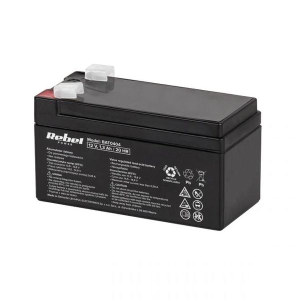 Olověný akumulátor 12V 1.3Ah REBEL BAT0404