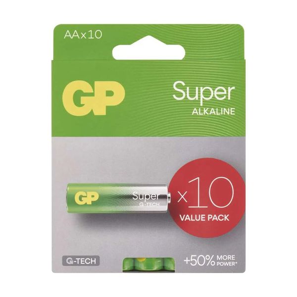 Baterie AA (R6) alkalická GP Super 10ks