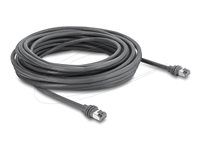 Delock - Patch kabel - RJ-45 (M) do RJ-45 (M) - 10 m - 6 mm - CAT 6 - lisovaný - šedá
