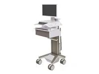 Vozík - Electric Lift - pro LCD displej / PC vybavení - zdravotní - bílá, teplá šedá - velikost obrazovky: až 27" - 320 Wh - lithium-železo-fosfátové - kompatibilní s TAA