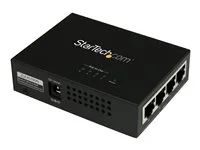 PoE+ Injector - 802.3at and 802.3af - Wall-mountable Power over Ethernet Midspan (POEINJ4G) - Dávkovač energie - AC 100-240 V - 120 Watt - výstupní konektory: 4 - černá - pro P/N: POEEXT1GAT, POEEXT2GAT, ST12MHDLANU