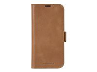 Pouzdro s klopou pro mobilní telefon - kůže full-grain - bronz - pro Apple iPhone 16 Plus