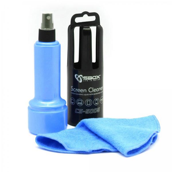 SBOX CS-5005B, čisticí roztok s utěrkou 150ml bl